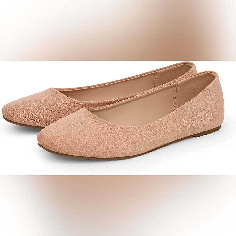 (58-4330) MUSSHOE Women's Memory Foam Square Toe Flat Shoes Sz 9